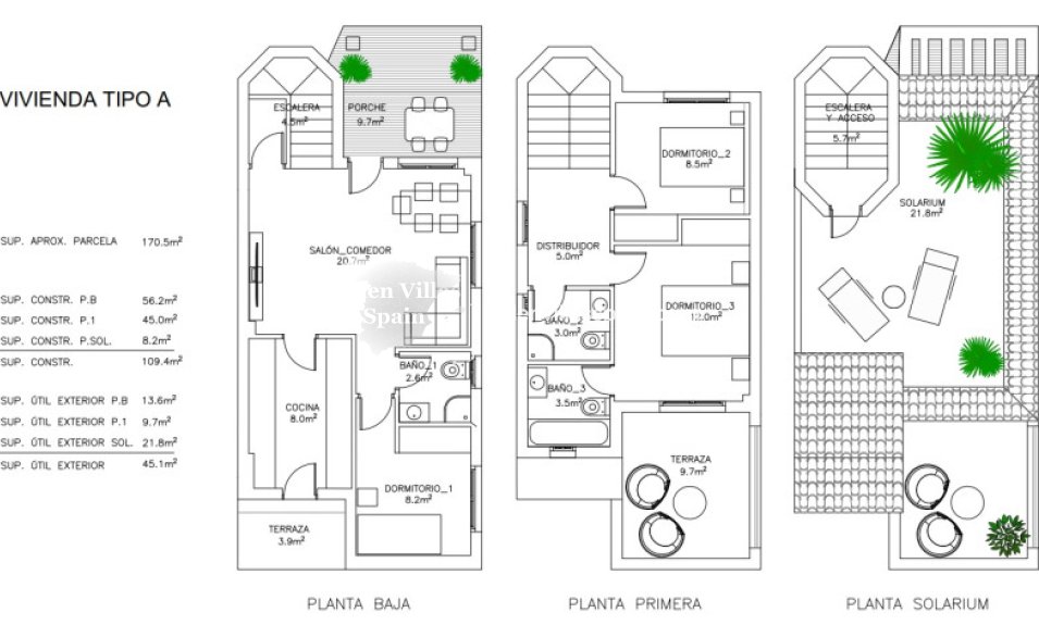 Neubau - Urbanisierung freistehende Villa - La Marina